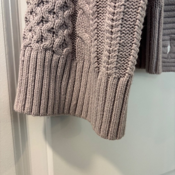 Express Lavender Relaxed V-Neck Cable Knit Cardigan - Picture 7 of 8